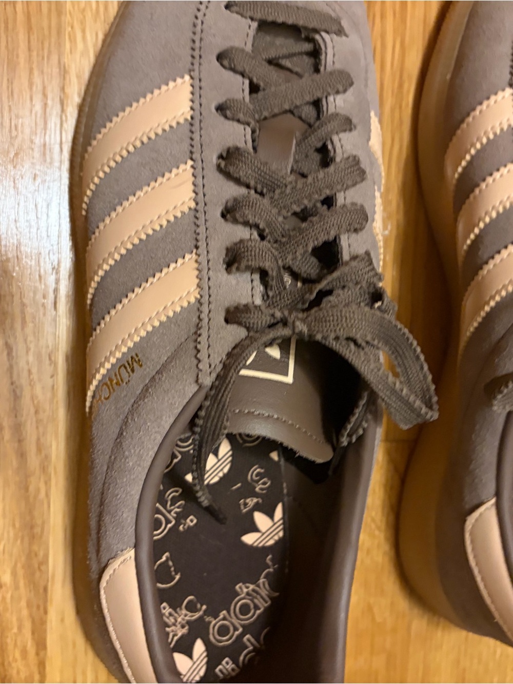 adidas Men’s Suede Sneakers in Taupe with Beige Stripes